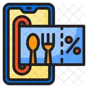 Tarjeta De Credito Comida Entrega Icono