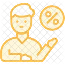 Descuento Para Empleados Icono De Linea Duotono Icono