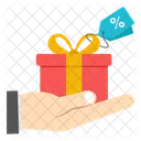 Regalo Con Descuento Regalo Con Descuento Caja De Regalo Con Descuento Icono