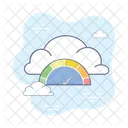 Desempenho Da Nuvem Velocidade Da Nuvem Velocimetro Ícone