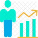 Desempenho Dos Funcionarios Promocao No Trabalho Grafico De Progresso Ícone