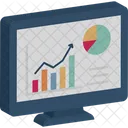 Desempenho De Negocios Painel Visualizacao De Dados Ícone