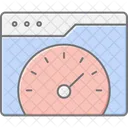 Desempenho Web Linear Cor Icone Icon