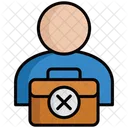 Desempleo Gente Maletin Icono