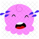 Desenho animado rosa chorando  Ícone