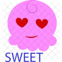 Desenho animado rosa doce  Ícone