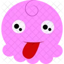 Desenho animado rosa engraçado  Ícone