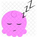 Desenho animado rosa sonolento  Ícone