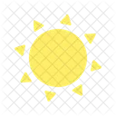 Desenho fácil de sol amarelo com raios triangulares  Ícone