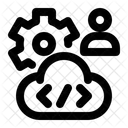 Desenvolvedor De Nuvem Engenheiro De Nuvem Programador De Nuvem Ícone