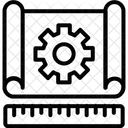 Desenvolvimento De Conteudo Roda Dentada Engrenagem Ícone