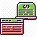 Desenvolvimento Frontend Codigo Codificacao Ícone