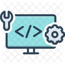 Desenvolvimento Web Codificacao Programacao Html Pagina Do Navegador Software Site Configuracao De Desenvolvimento De Pagina Da Web Ícone