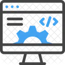 Desenvolvimento Web Configuracao Computador Ícone