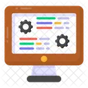 Configuracoes Da Web Otimizacao De Codigo Web Design Ícone