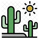 Desert Cactus Sun Icon