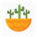 Desert Cactus Sun Icon