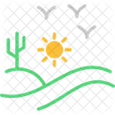 Desert Landscape Place Icon