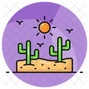 Desert Sun Cactus Icon