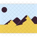 Desert area picture in frame  Icon