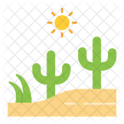 Desert Day Landscape  Icon