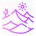 Desert Sun Landscape Icon