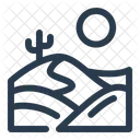 Desert Arid Region Landscape Icon