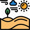 Desert Arid Land Sand Dunes Icon