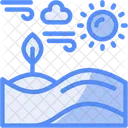 Desert Arid Land Sand Dunes Icon