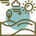 Desert Arid Land Sand Dunes Icon