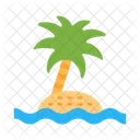 Palm Tree Sea Nature Icon