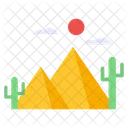 Desert Landscape Mountains Hills Station Icon