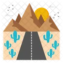Desert Landscape Scenery Landform Icon