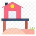 Sand House Building Icon