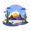 Desert sunset  Icon