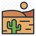 Deserto Duna Cacto Ícone