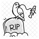 Rasgar Cementerio Pajaro Icono