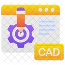 3 D 프린팅 디자인 CAD 소프트웨어 아이콘