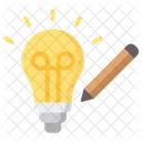 Design Lightbulb Pencil Icon