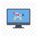 Design De Fluxo Grafico De Processo Computador Ícone