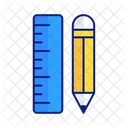 Ruler And Pencil Engineering Design Equipment Pencil Icon
