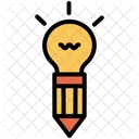 Innovative Idee Kreative Design Idee Kreativer Bleistift Symbol