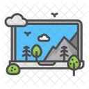 Design Laptop Forest Icon