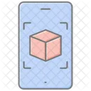 Mobile D Design Linear Cor Icone Ícone