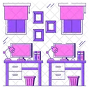 Design Studio Table Workstation Icon