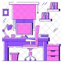 Design Studio Workstation Worksteads Icon