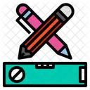 Pencil Tools Waterpass Icon