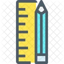 Ruler Pencil Design Icon