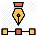 Stift Zeichenwerkzeug Bearbeitungswerkzeug Symbol