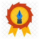 Badge Achievement Award Creative Pen Design Thinking Icon